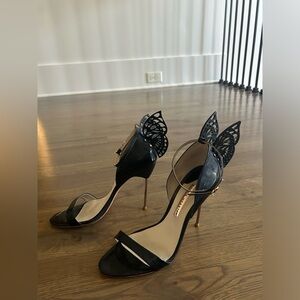 Sophia Webster black butterfly heel
